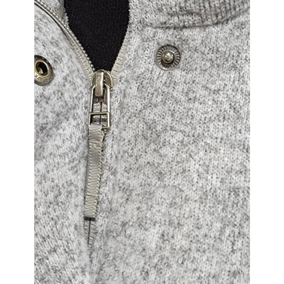 Lands End Grey White Heathered Fleece Lined Jacket Size 6-8 100% Polyester - Picture 9 of 10